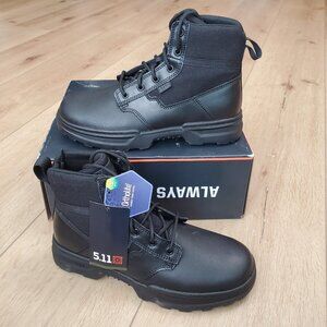 5.11 Tactical Speed 4.0 Boots Mens Sze 9.5 Black Side Zip Waterproof Combat Work
